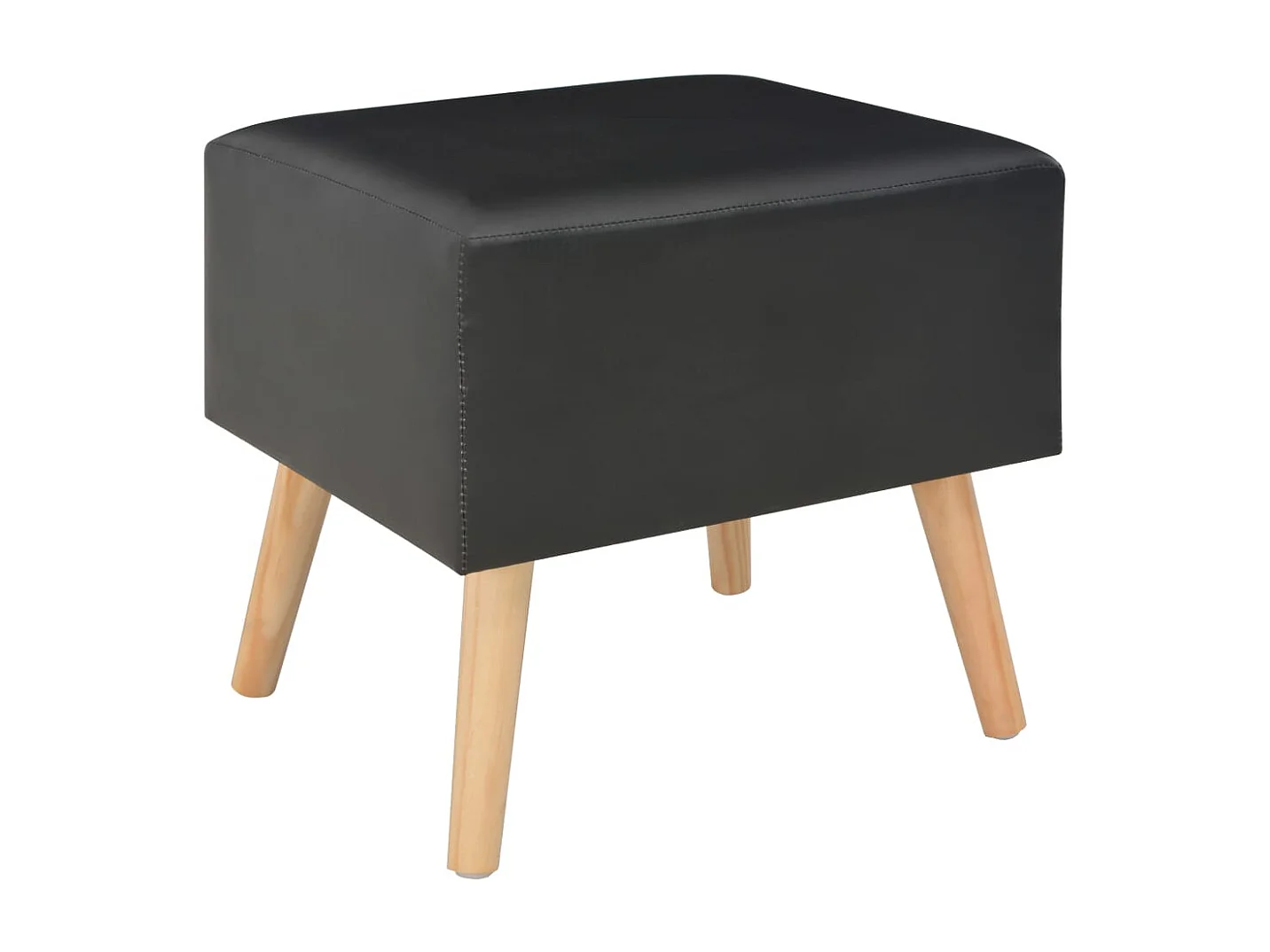 Tables de chevet 2 pcs Noir 40x35x40 cm Similicuir
