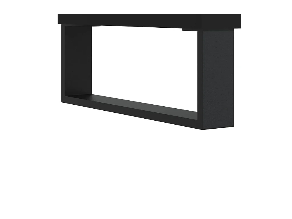 Comodino Nero 40x40x66 cm in Legno Multistrato