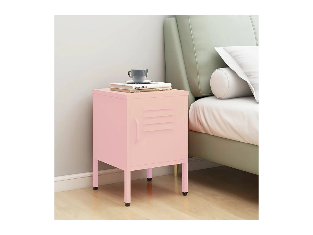 Table de chevet Rose 35x35x51 cm Acier