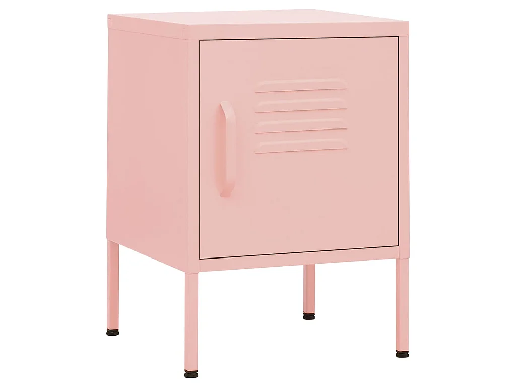 Nachttisch Rosa 35x35x51 cm Stahl