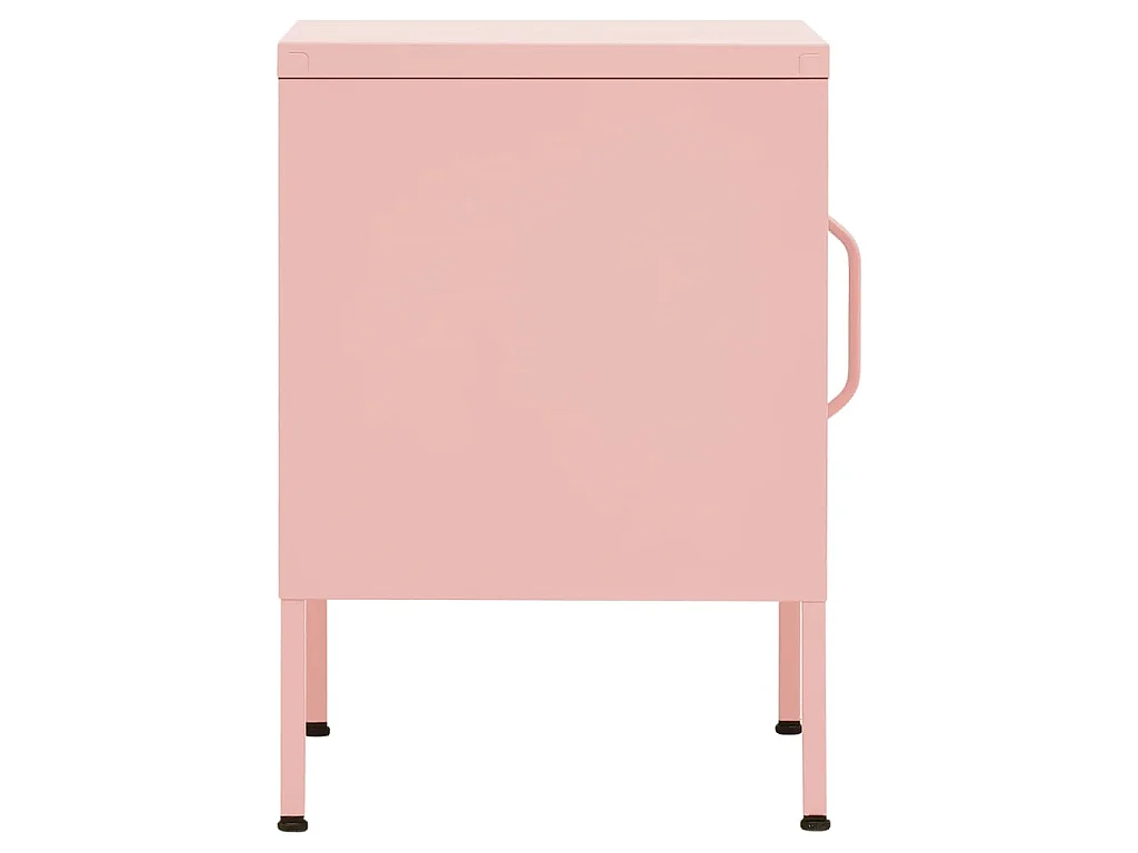 Nachttisch Rosa 35x35x51 cm Stahl