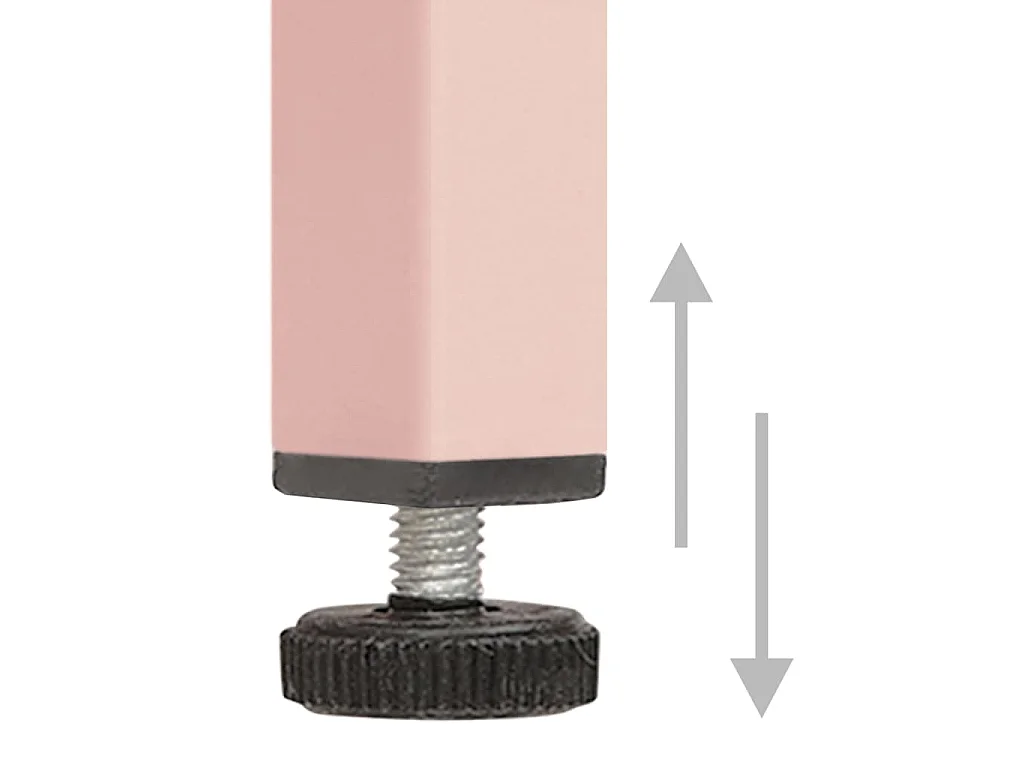 Nachttisch Rosa 35x35x51 cm Stahl