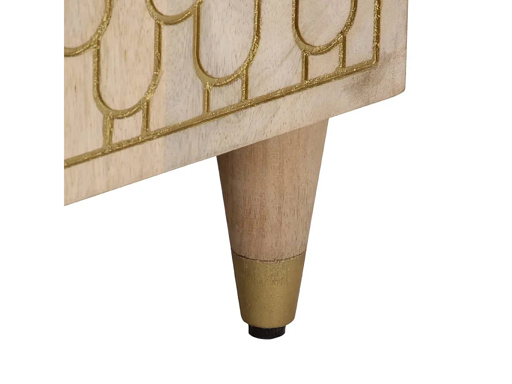 Table de chevet 50x33x60 cm bois de manguier massif