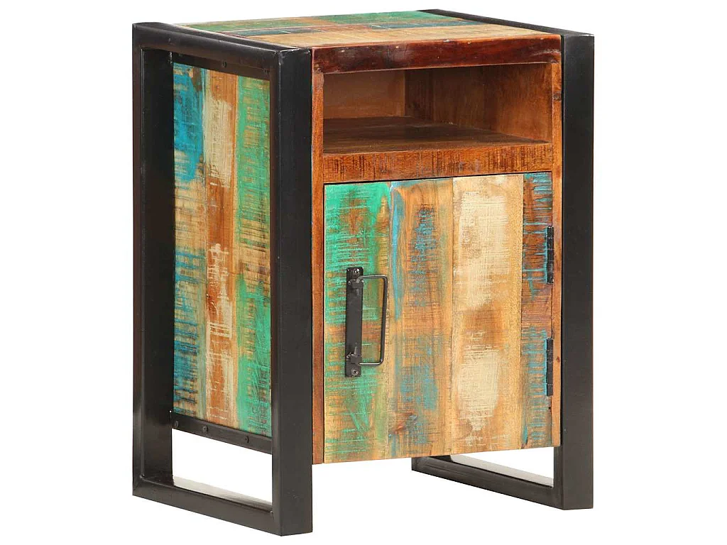 Nachtkastje 40x35x55 cm massief gerecycled hout