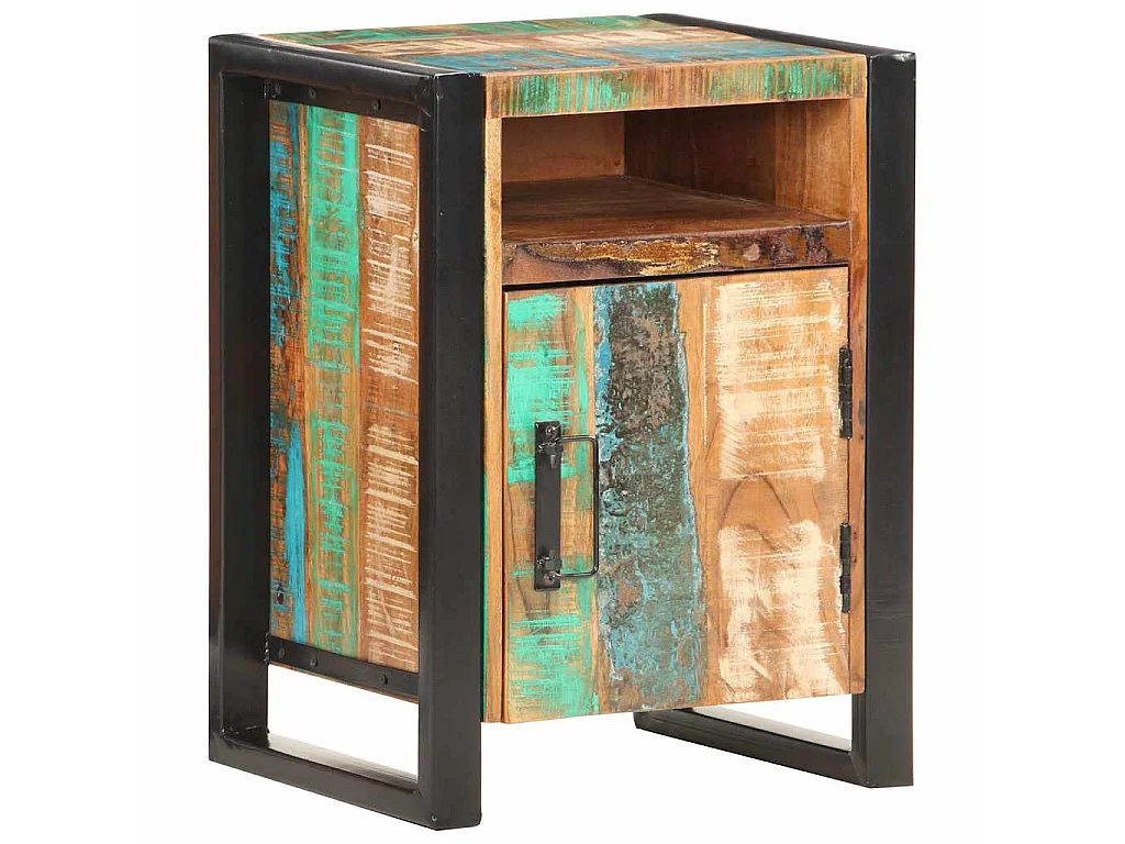 Nachtkastje 40x35x55 cm massief gerecycled hout
