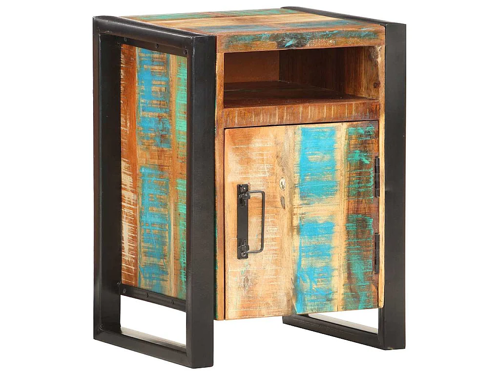 Nachtkastje 40x35x55 cm massief gerecycled hout