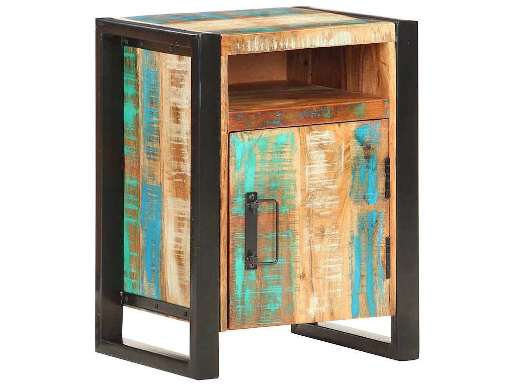 Nachtkastje 40x35x55 cm massief gerecycled hout
