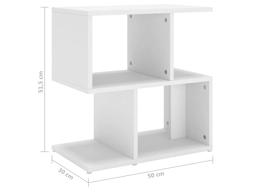 Stolik nocny 50x30x51,5 cm wykonany z materiałów drewnopochodnych