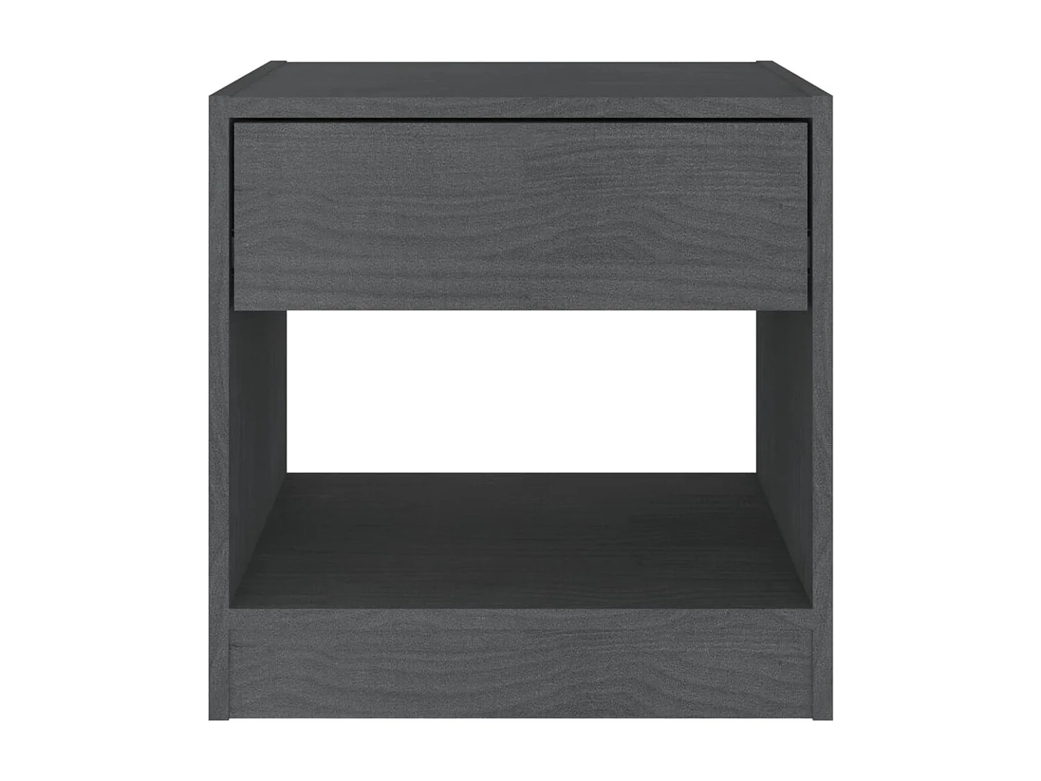 Comodini 2 pz Grigi 40x31x40 cm in Legno Massello di Pino