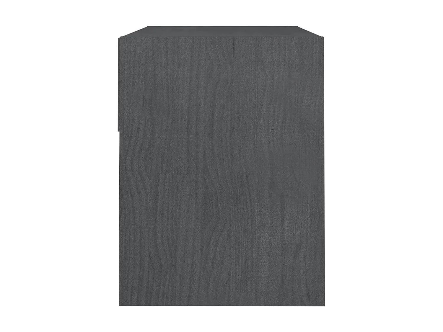 Comodini 2 pz Grigi 40x31x40 cm in Legno Massello di Pino