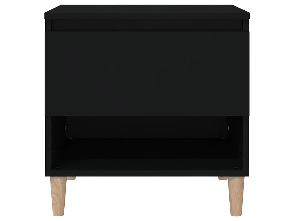 Nachttische 2 Stk. Schwarz 50x46x50 cm Holzwerkstoff