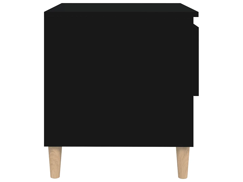Nachttische 2 Stk. Schwarz 50x46x50 cm Holzwerkstoff