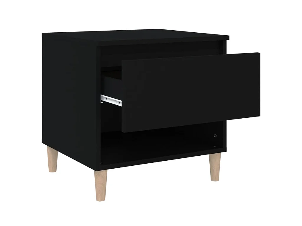 Nachttische 2 Stk. Schwarz 50x46x50 cm Holzwerkstoff