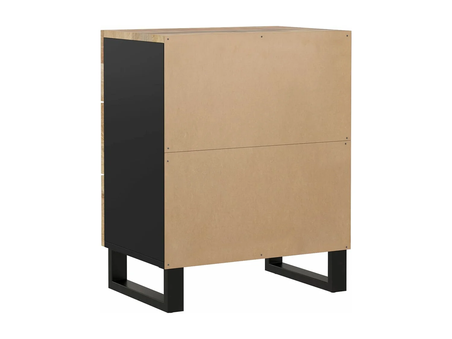 Nachttisch 50x33x62 cm Massivholz Mango & Holzwerkstoff