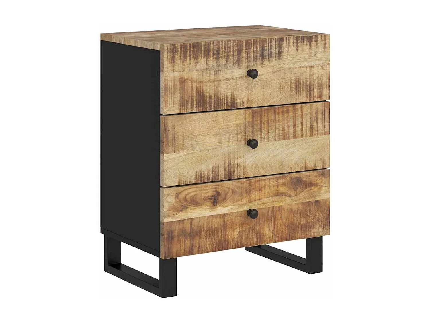 Mesita de noche madera mango madera contrachapada 50x33x62 cm
