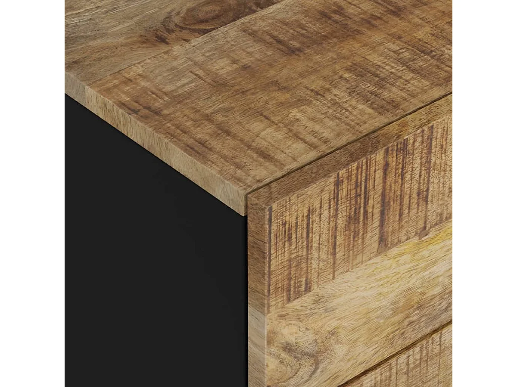 Mesita de noche madera mango madera contrachapada 50x33x62 cm