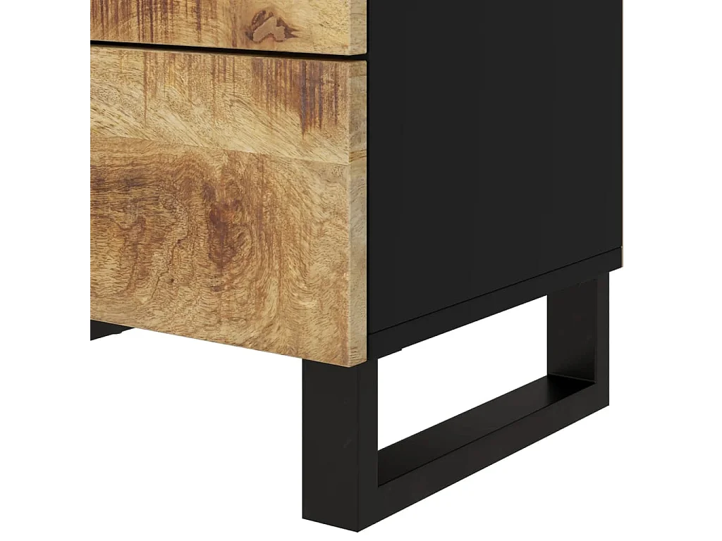 Mesita de noche madera mango madera contrachapada 50x33x62 cm