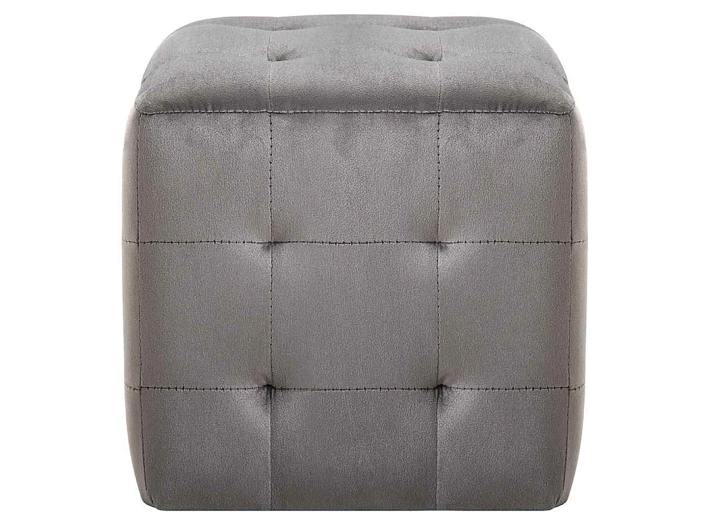 Nachtkastjes 2 st 30x30x30 cm fluweel grijs