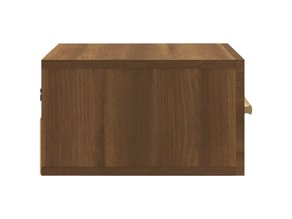 Table de chevet murale chêne marron 35x35x20 cm