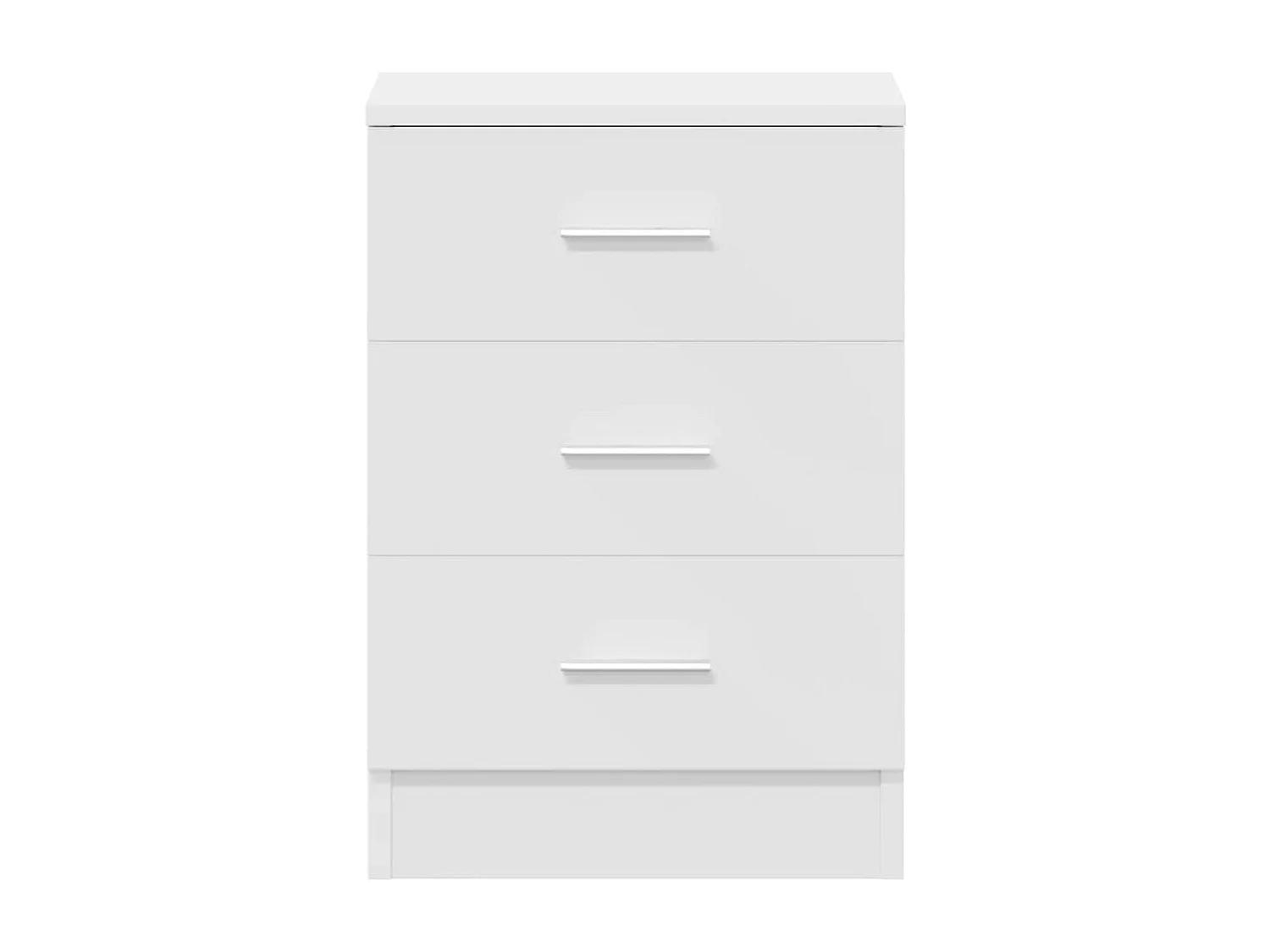 Mesita de noche madera contrachapada blanco 38x35x56 cm