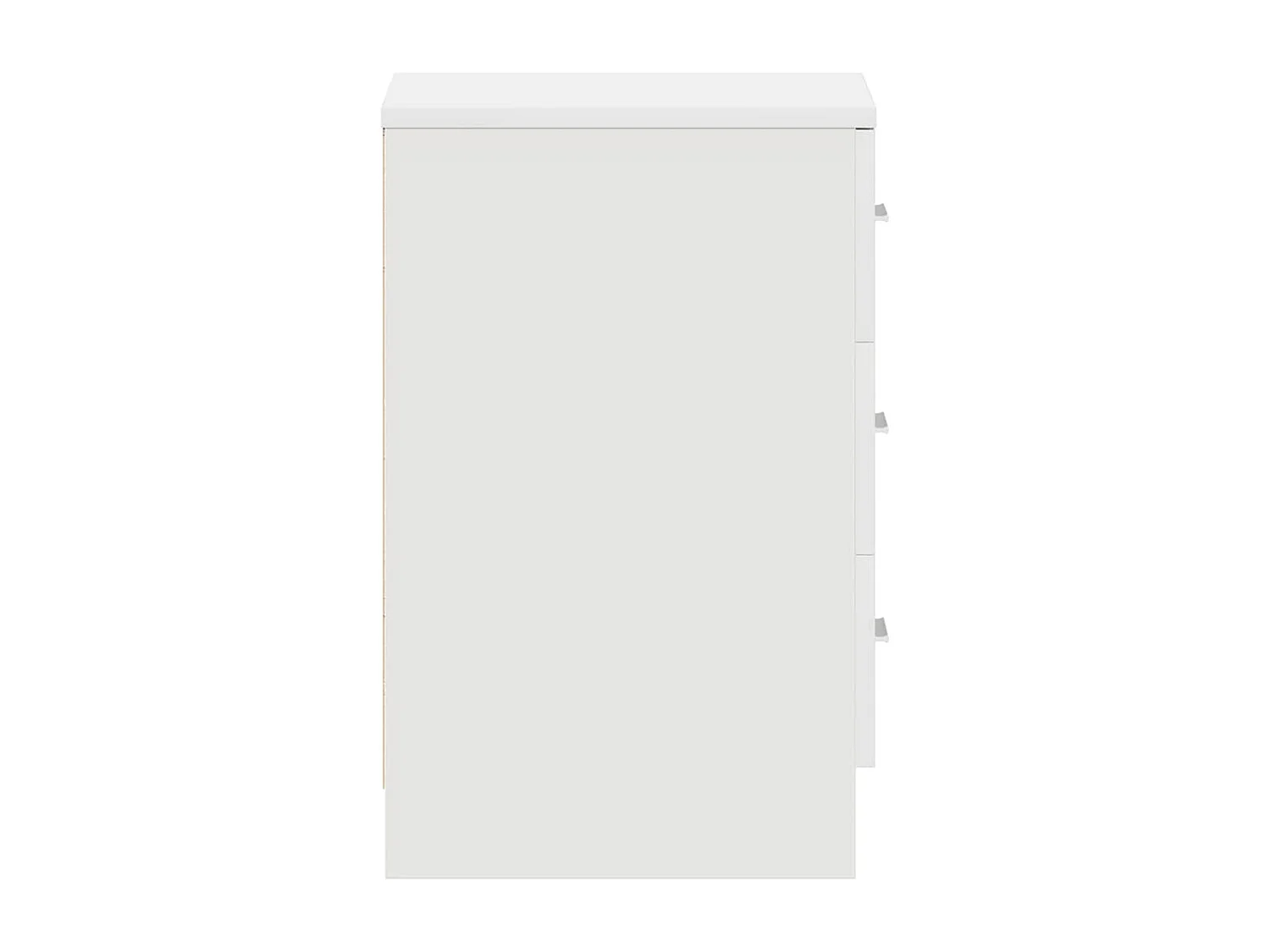 Comodino Bianco 38x35x56 cm in Legno Ingegnerizzato