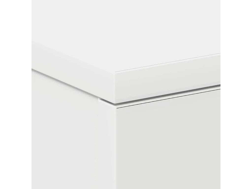 Comodino Bianco 38x35x56 cm in Legno Ingegnerizzato