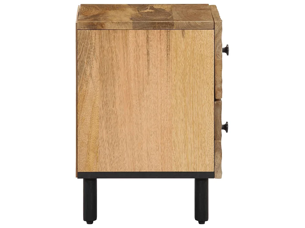 Mesas de cabeceira 2 pcs 40x33x46 cm madeira mangueira maciça