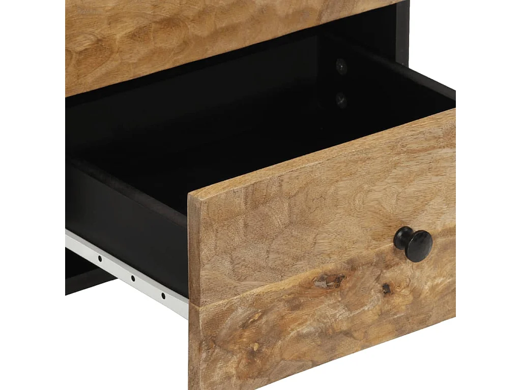 Mesas de cabeceira 2 pcs 40x33x46 cm madeira mangueira maciça