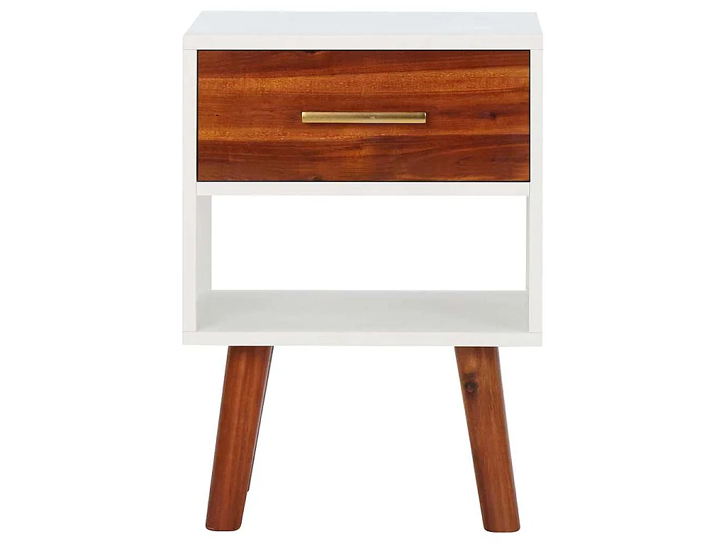 Nachttisch 2 Stk. Akazienholz Massiv 40x30x57 cm