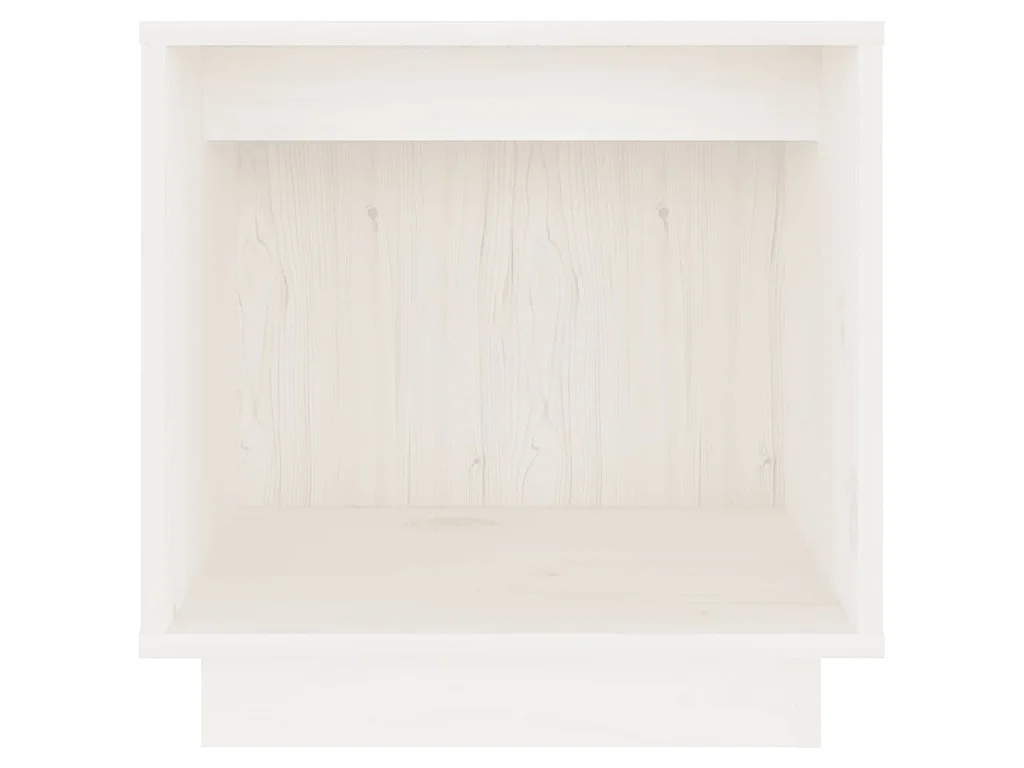 Mesitas de noche 2 uds madera maciza de pino blanco 40x30x40 cm