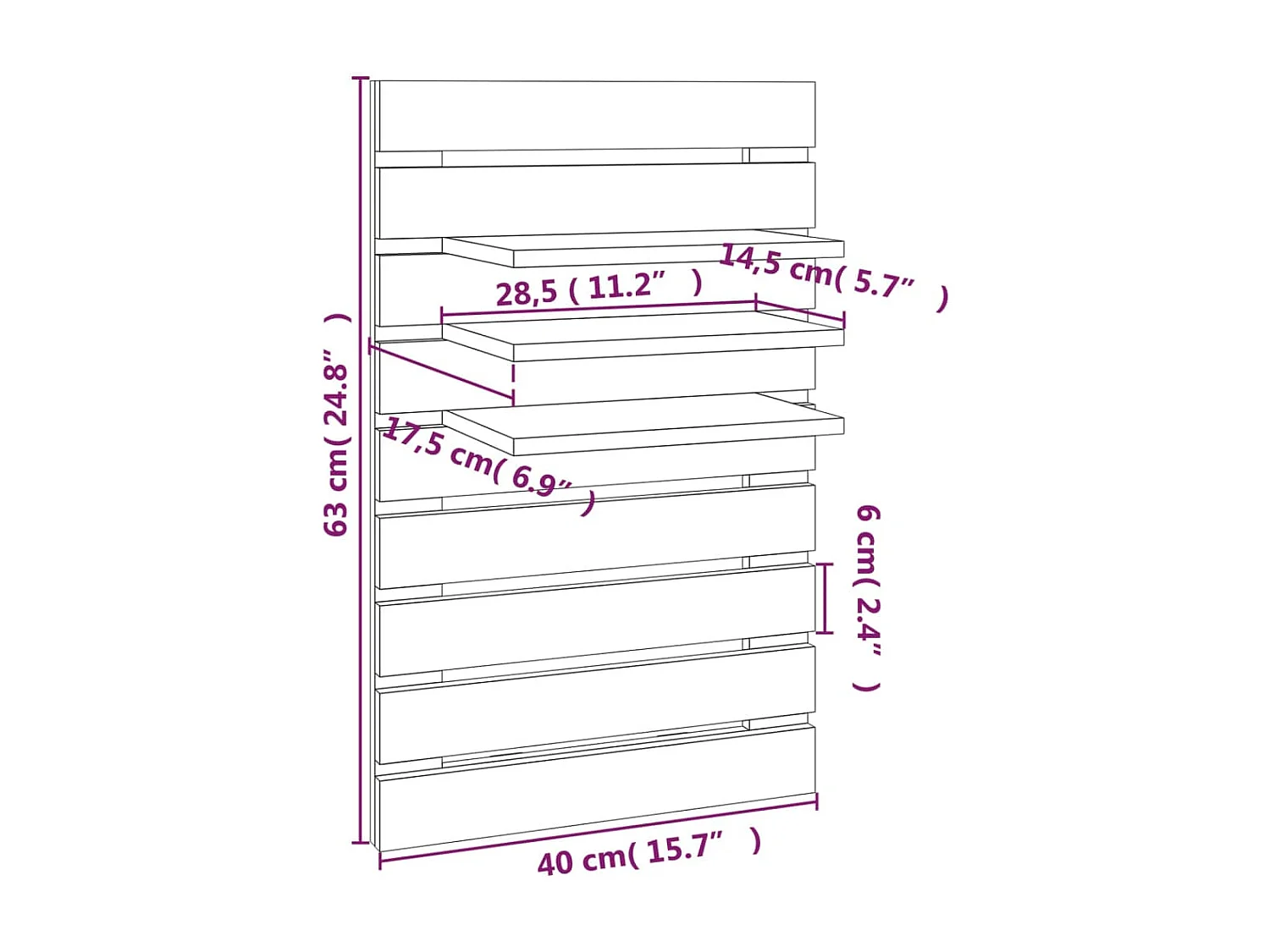 Prateleiras de montagem na parede 2 pcs pinho maciço preto
