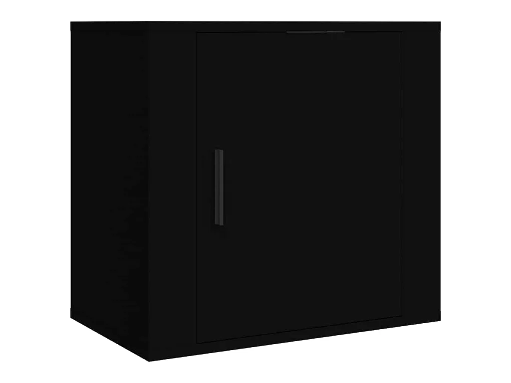 Comodini a Muro 2 pz Nero 50x30x47 cm