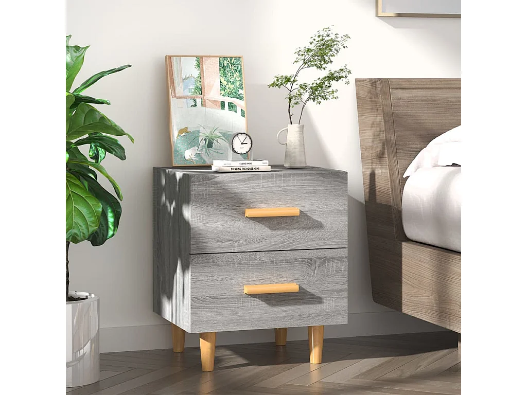 Table de chevet Sonoma gris 40x35x47,5 cm
