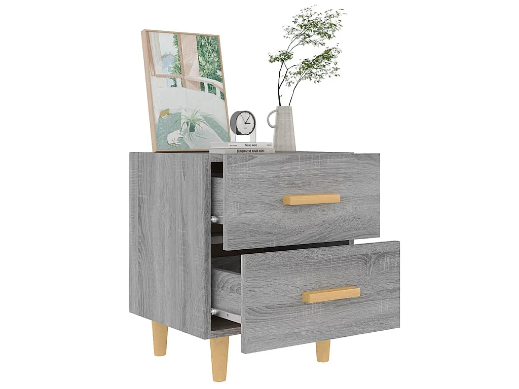 Table de chevet Sonoma gris 40x35x47,5 cm