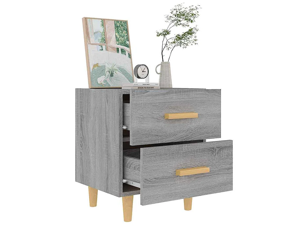 Table de chevet Sonoma gris 40x35x47,5 cm