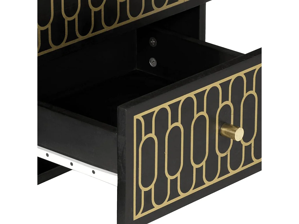 Nachtkastjes 2 st 40x33x46 cm massief mangohout