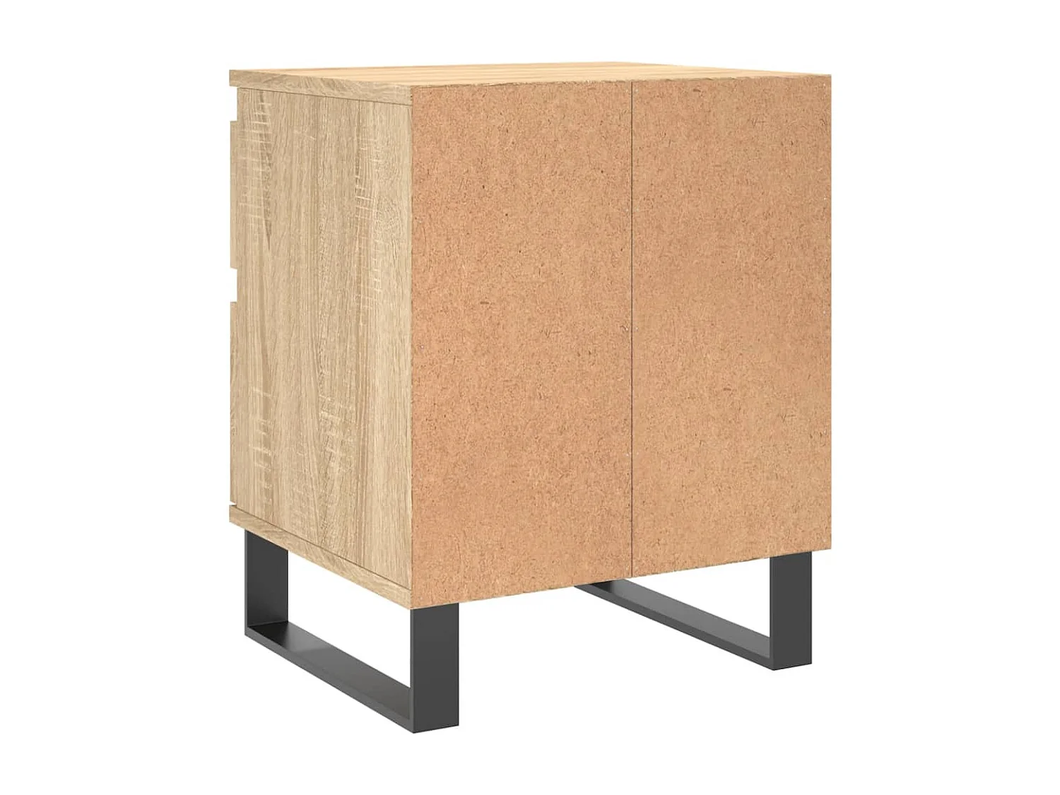 Nachtkastje 40x35x50 cm bewerkt hout sonoma eikenkleurig