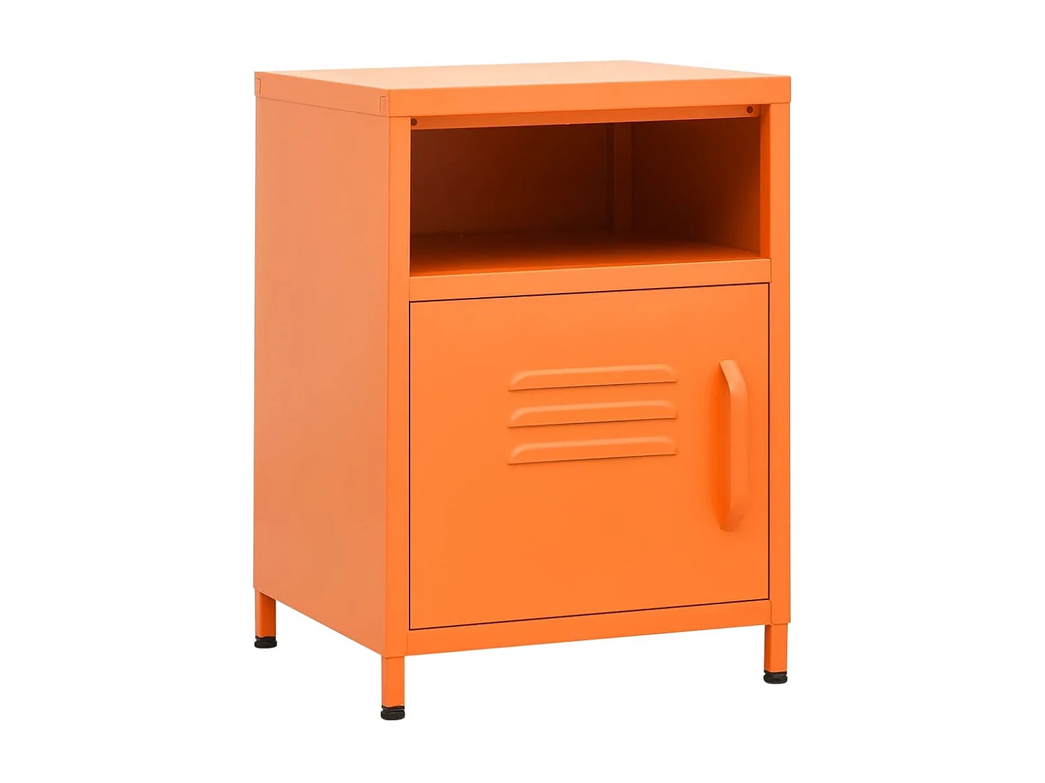 Mesa de cabeceira 35x35x51 cm aço laranja