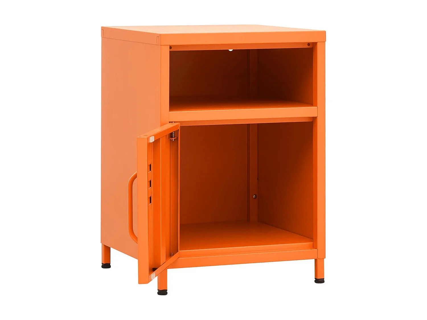 Mesa de cabeceira 35x35x51 cm aço laranja