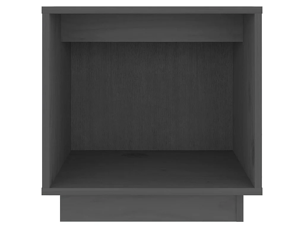Comodino Grigio 40x30x40 cm in Legno Massello di Pino