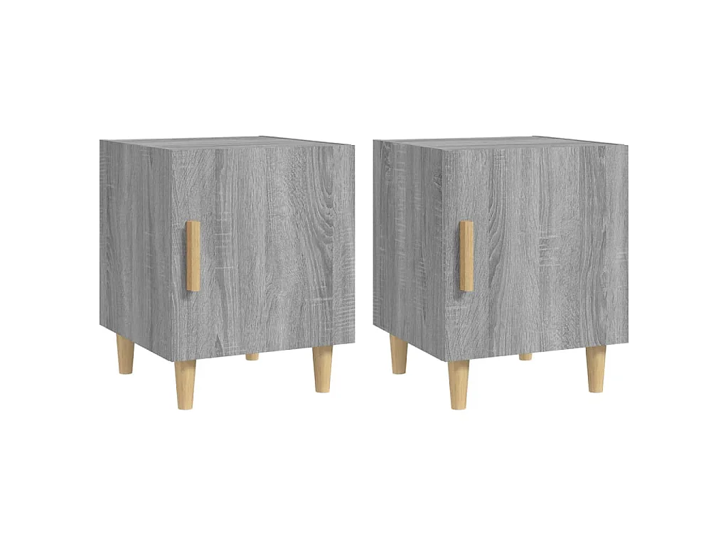 Tables de chevet 2 pcs Sonoma gris Bois d'ingénierie