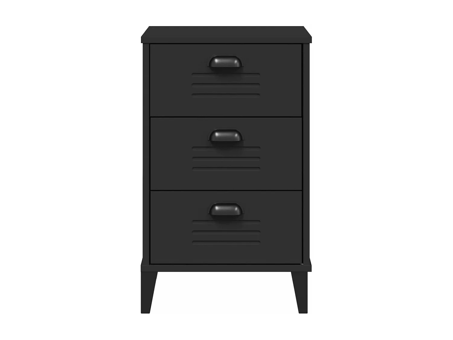 Table de chevet VIKEN noir bois d'ingénierie