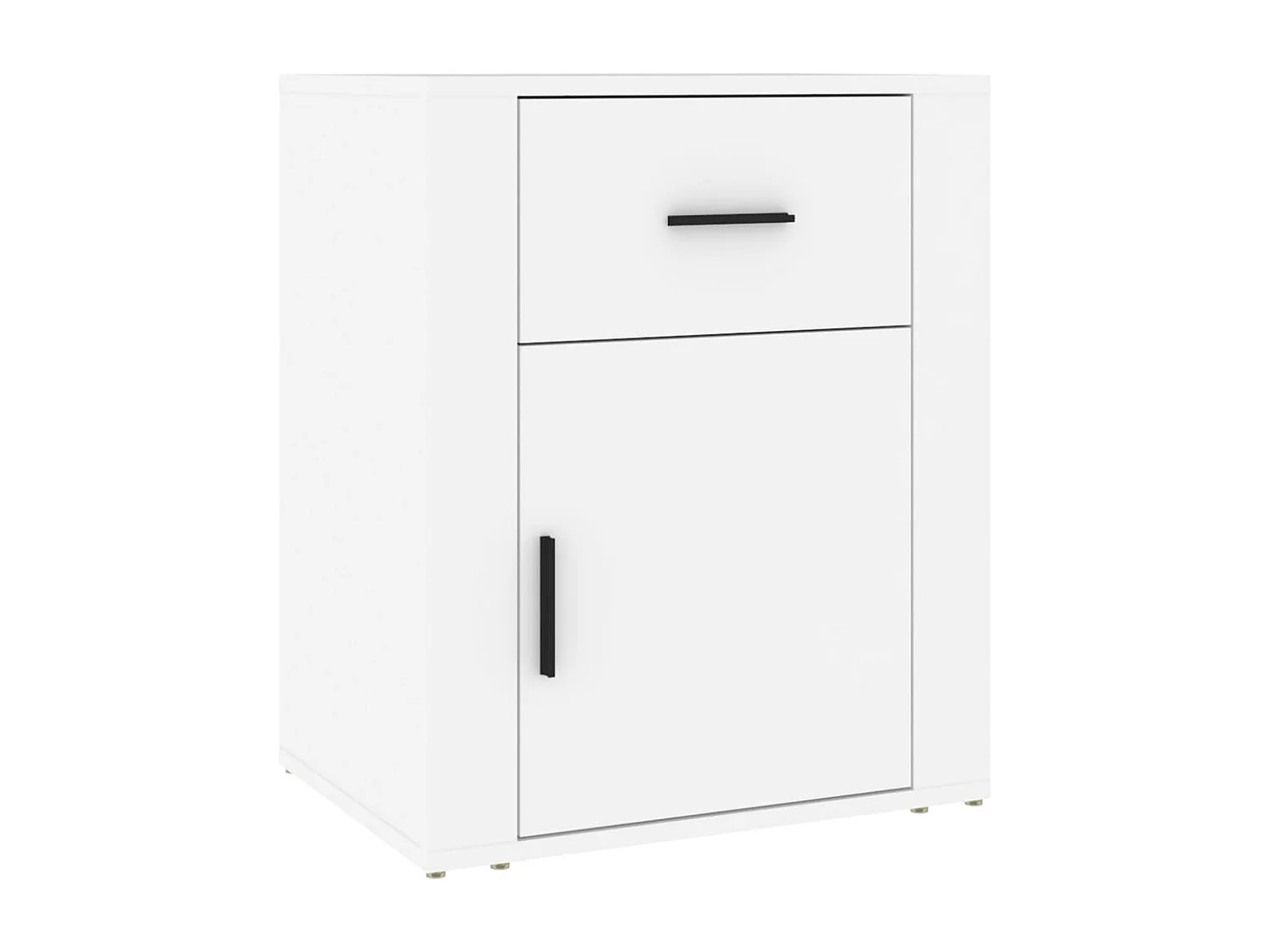 Nachtkastje 50x36x60 cm bewerkt hout wit