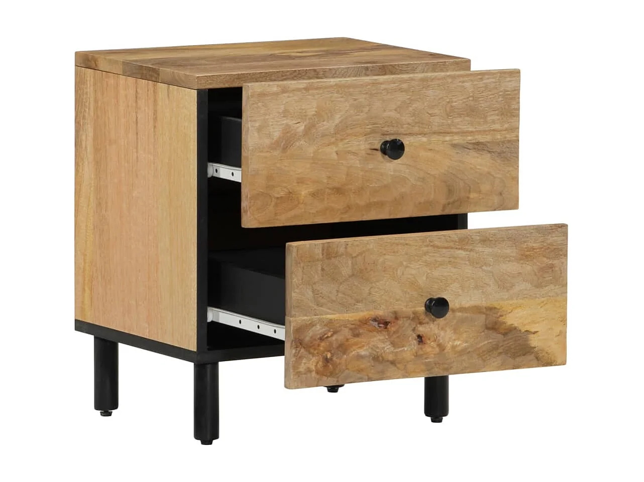 Mesa de cabeceira 40x33x46 cm madeira de mangueira maciça