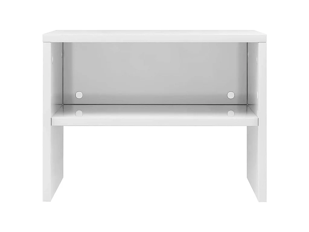 Tables de chevet 2pcs Blanc brillant 40x30x30cm Bois ingénierie