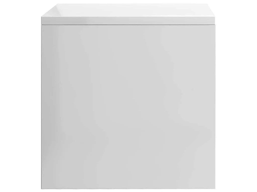 Tables de chevet 2pcs Blanc brillant 40x30x30cm Bois ingénierie