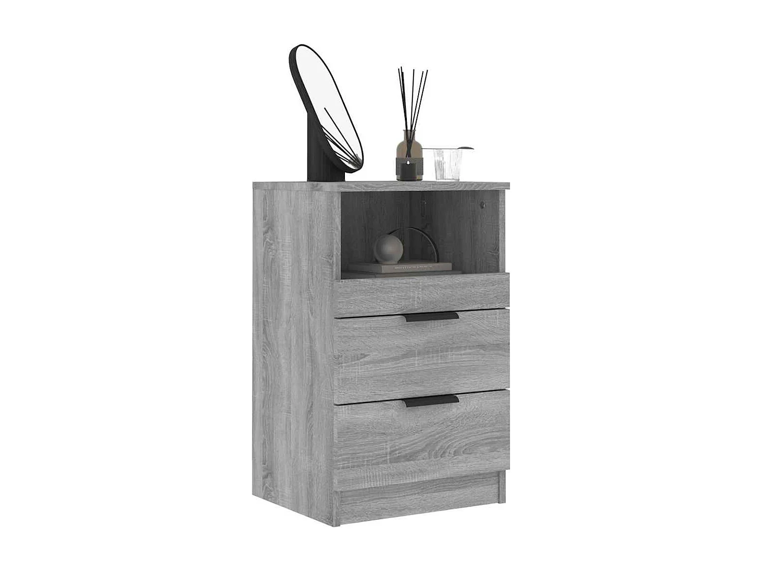 Tables de chevet 2 pcs Sonoma gris Bois d'ingénierie