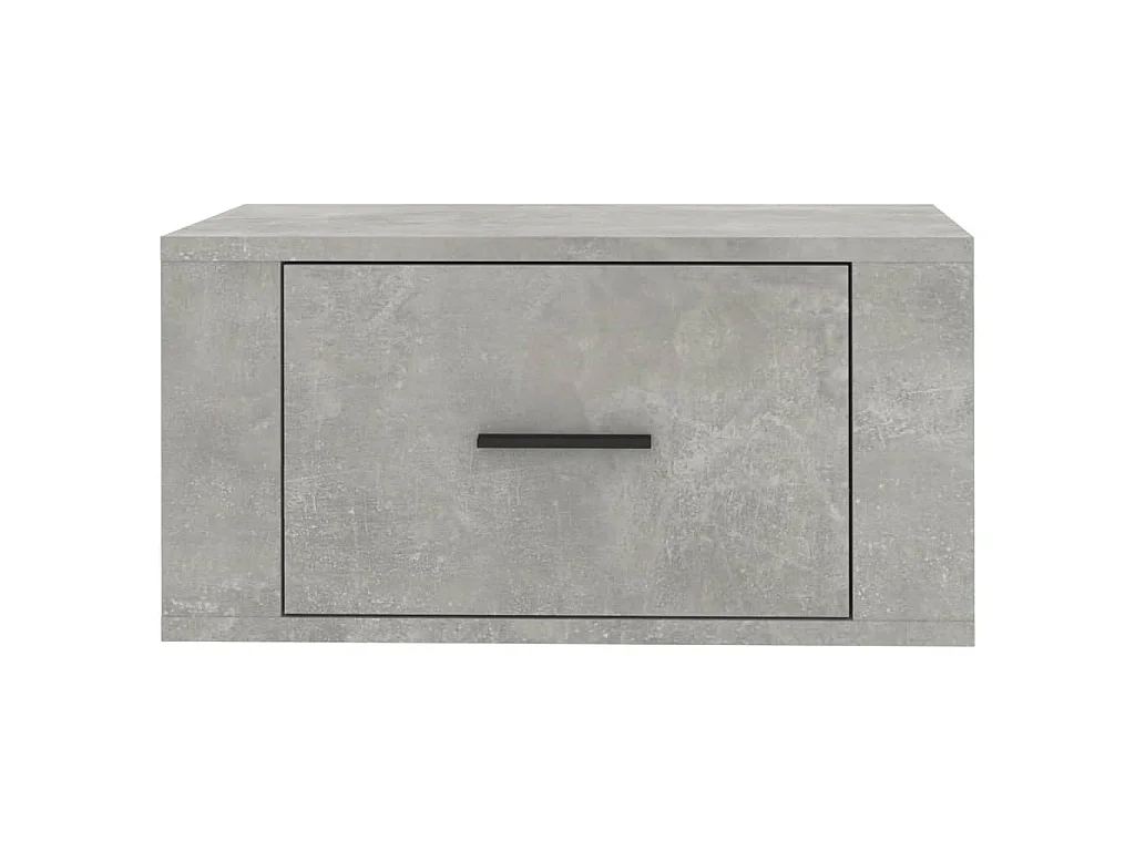 Table de chevet murale Gris béton 50x36x25 cm