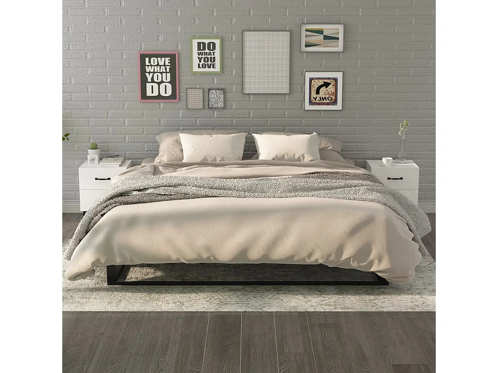 Comodini 2 pz Bianchi 40x35x47,5 cm