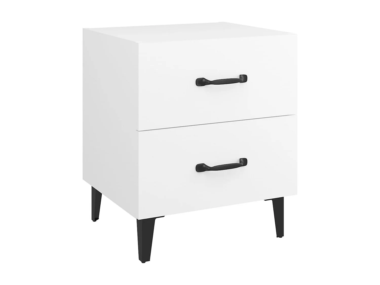 Comodini 2 pz Bianchi 40x35x47,5 cm